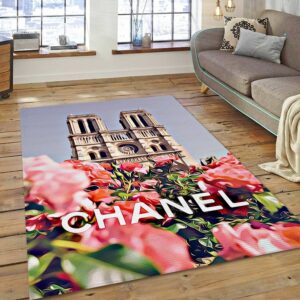 Chanel Paris Notre Dame Luxury Fashion Brand Rug Door Mat Home Decor Area Carpet