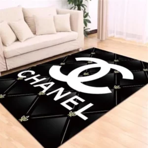 Chanel Black Luxury Fashion Brand Rug Door Mat Area Carpet Home Decor