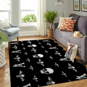 Louis Vuitton Skull Luxury Fashion Brand Rug Door Mat Area Carpet Home Decor