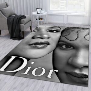 Dior Girl Bed Christmas Luxury Fashion Brand Rug Door Mat Area Carpet Home Decor