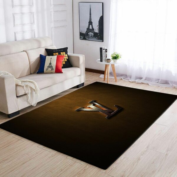 Gliter Louis Vuitton Area Luxury Fashion Brand Rug Door Mat Home Decor Area Carpet