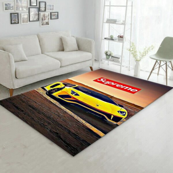 Supreme Lamborghini V Area For Luxury Fashion Brand Rug Door Mat Home Decor Area Carpet