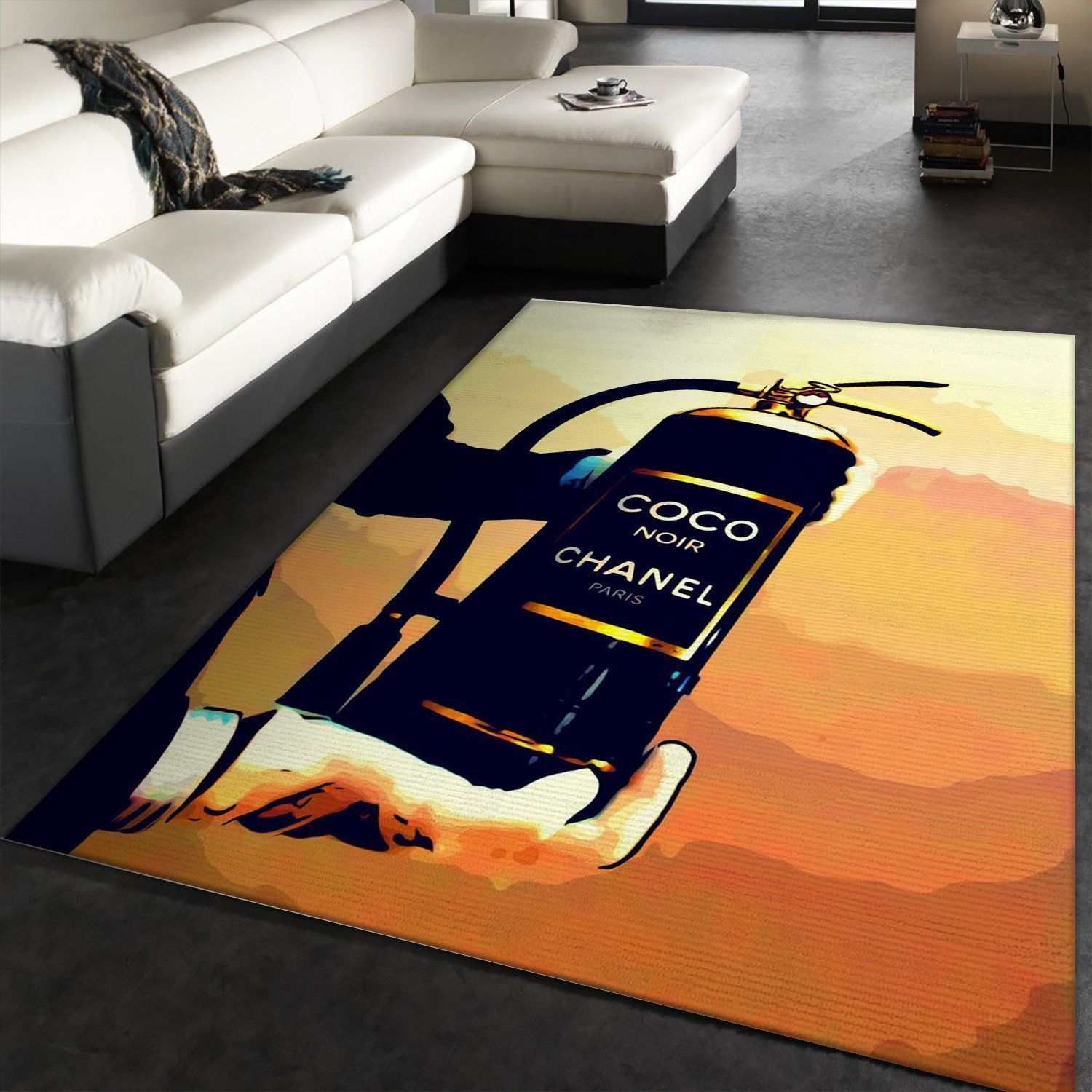 Coco Chanel Area Luxury Fashion Brand Rug Home Decor Area Carpet Door Mat