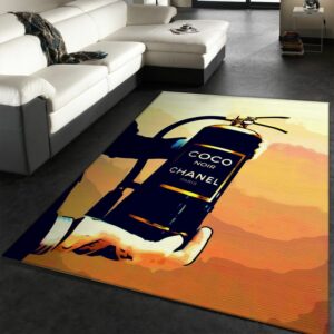 Coco Chanel Area Luxury Fashion Brand Rug Area Carpet Home Decor Door Mat