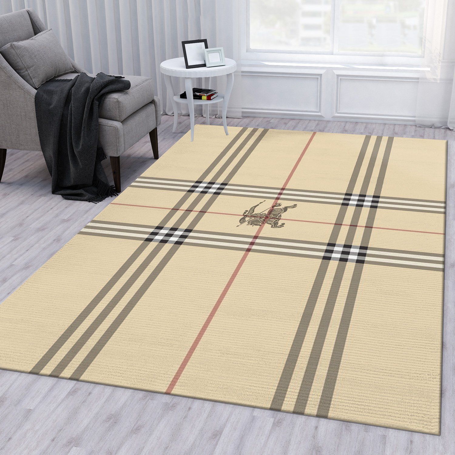 Burberry Ver Luxury Fashion Brand Rug Area Carpet Home Decor Door Mat