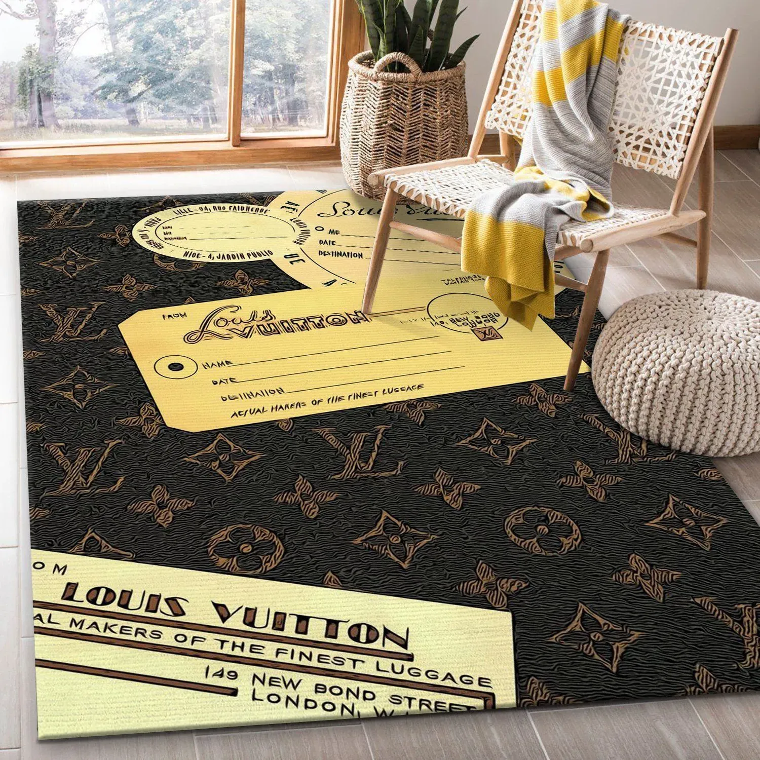 Louis Vuitton Luxury Fashion Brand Rug Home Decor Area Carpet Door Mat