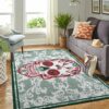Minnesota Wild Nhl Team Logo Skull Flower Type 7647 Rug Living Room Home Decor Area Carpet