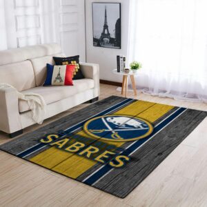 Buffalo Sabres Nhl Team Logo Type 7650 Rug Home Decor Area Carpet Living Room