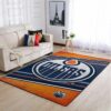 Edmonton Oilers Nhl Team Logo Type 7715 Rug Area Carpet Living Room Home Decor
