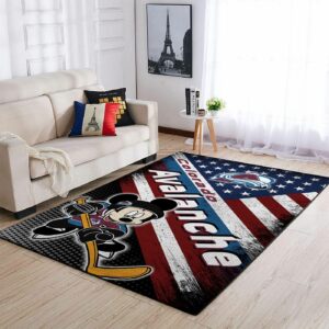 Colorado Avalanche Nhl Team Logo Mickey Us Type 7719 Rug Living Room Home Decor Area Carpet