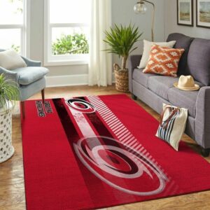 Carolina Hurricanes Nhl Team Logos Type 7732 Rug Home Decor Area Carpet Living Room