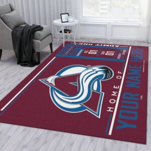 Customizable Colorado Avalanche Wincraft Personalized Nhl Type 7782 Rug Area Carpet Living Room Home Decor