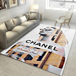 Chanel Art And Bed Luxury Fashion Brand Rug Area Carpet Door Mat Home Decor