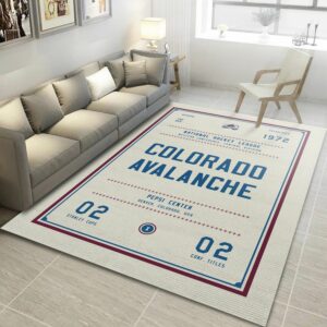 Colorado Avalanche Nhl Type 7795 Rug Living Room Area Carpet Home Decor