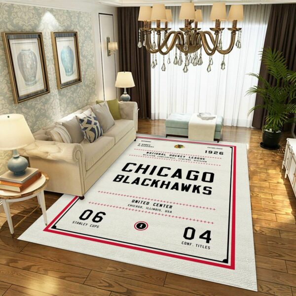 Chicago Blackhawks Nhl Us Type 7800 Rug Home Decor Living Room Area Carpet