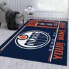 Customizable Edmonton Oilers Wincraft Personalized Nhl Type 7837 Rug Area Carpet Home Decor Living Room