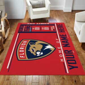 Customizable Florida Panthers Wincraft Personalized Nhl Type 7842 Rug Living Room Home Decor Area Carpet
