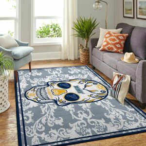 St Louis Blues Nhl Team Logo Skull Flower Type 7845 Rug Area Carpet Living Room Home Decor