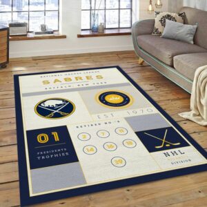 Buffalo Sabres Nhl Us Type 7893 Rug Living Room Area Carpet Home Decor