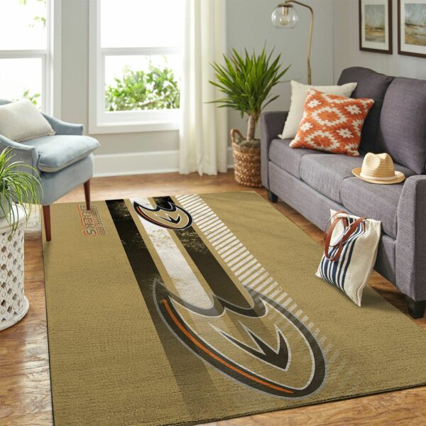 Anaheim Ducks Nhl Team Logo Nice Type 7927 Rug Living Room Home Decor Area Carpet