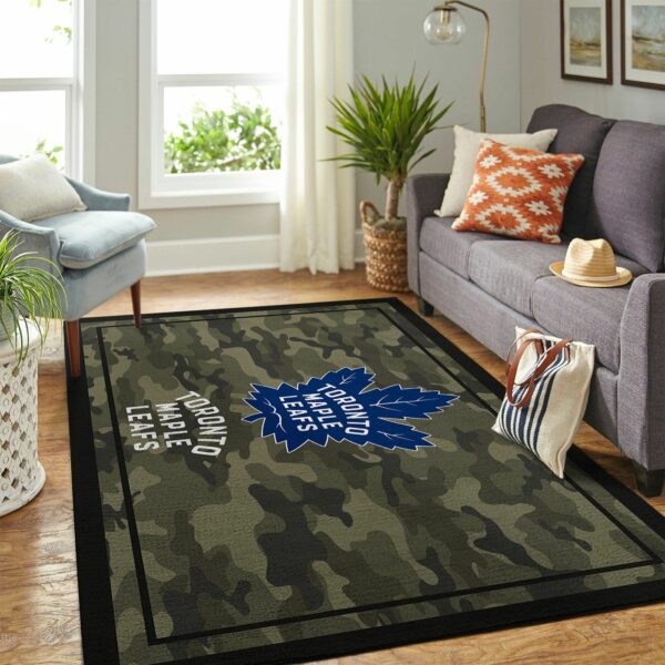 Toronto Maple Leafs Nhl Team Logo Camo Type 7933 Rug Home Decor Area Carpet Living Room