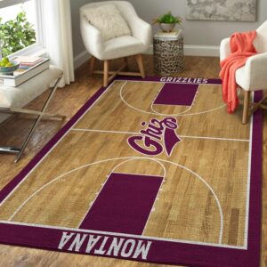 Montana Grizzlies Ncaa Basketball Custom Type 7995 Rug Area Carpet Living Room Home Decor