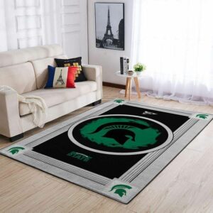 Michigan State Spartanss Ncaa Football Basketball Team Logo Type 8024 Rug Home Decor Area Carpet Living Room