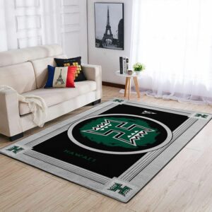 Hawaii Rainbow Warriors Ncaas Team Logo Type 8068 Rug Area Carpet Living Room Home Decor