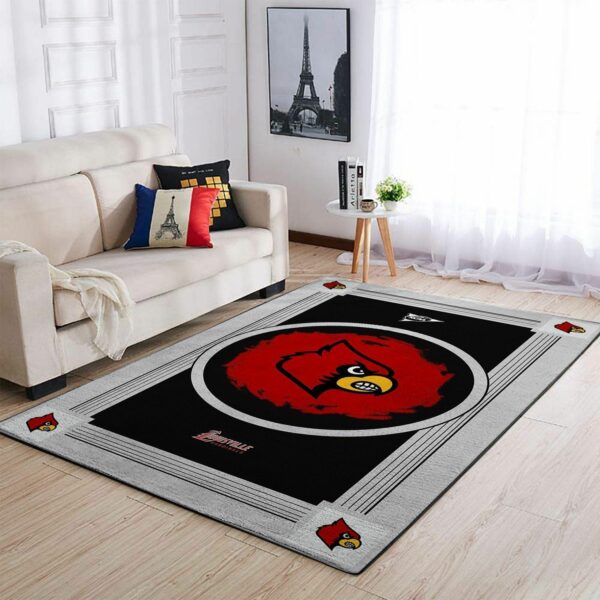 Louisville Cardinals Ncaas Team Logo Type 8171 Rug Area Carpet Living Room Home Decor