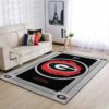 Georgia Bulldogs Ncaas Team Logo Type 8176 Rug Living Room Area Carpet Home Decor