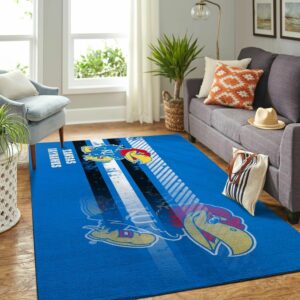 Kansas Jayhawkss Ncaa Football Basketball Custom Type 8184 Rug Area Carpet Living Room Home Decor