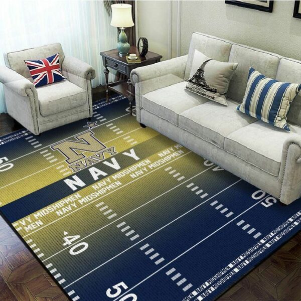 Ncaa Navy Midshipmen Football Stadium Fbs Nice Type 8249 Rug Area Carpet Living Room Home Decor