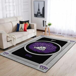 Tcu Horned Frogss Ncaa Football Basketball Team Logo Type 8258 Rug Living Room Home Decor Area Carpet