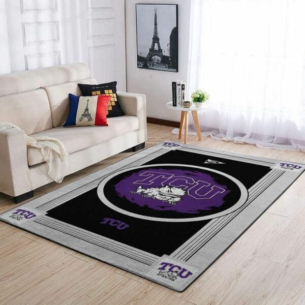 Tcu Horned Frogss Ncaa Football Basketball Team Logo Type 8258 Rug Living Room Home Decor Area Carpet