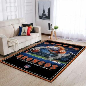 Denver Broncos Ncaa Team Logos Type 8341 Rug Home Decor Area Carpet Living Room