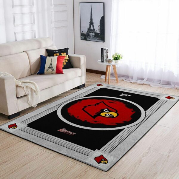 Louisville Cardinals Ncaa Team Logo Nice Type 8366 Rug Area Carpet Home Decor Living Room