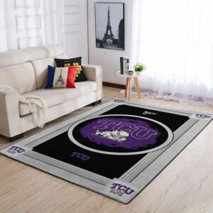 Tcu Horned Frogs Ncaa Team Logo Nice Type 8387 Rug Area Carpet Home Decor Living Room